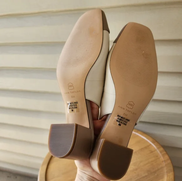 Ann Taylor cap toe block heel dress pumps - Picture 9 of 12